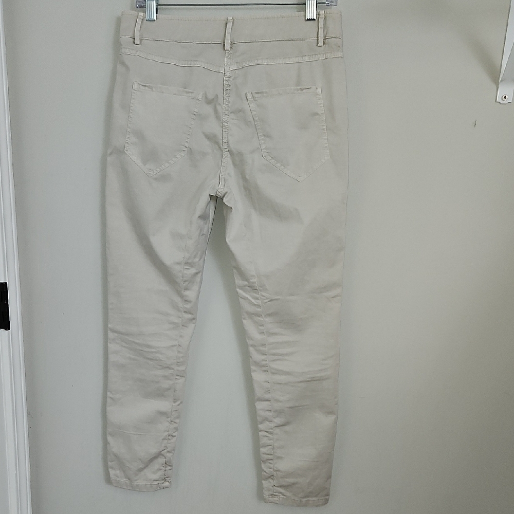 Brunello Cucinelli Women's Beige Tapered Straight Leg Pleated Pants 42 US 6 - Picture 11 of 15
